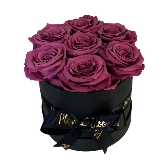 Mauve Petite Preserved Roses Box