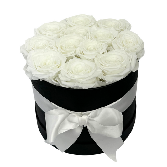 White Signature Preserved Roses Box