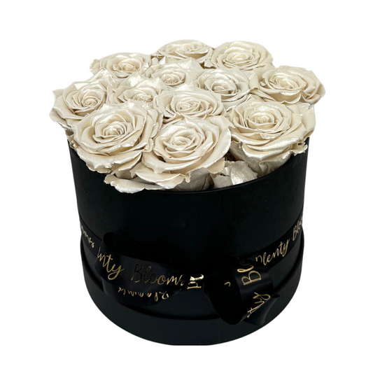 Pearl White Signature Preserved Roses Box